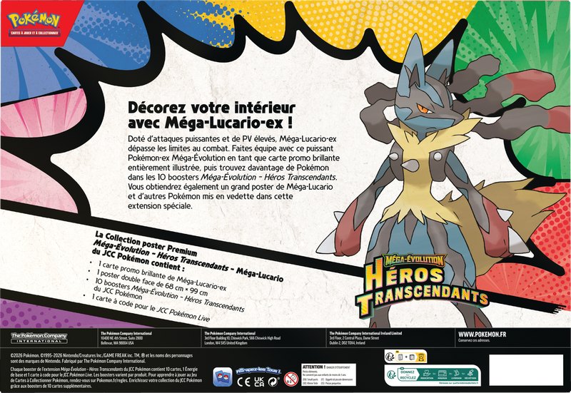 Pokemon ME2.5 Héros Transcendants Collection Poster Premium Méga-Lucario ex (FR) (2026-03-20)