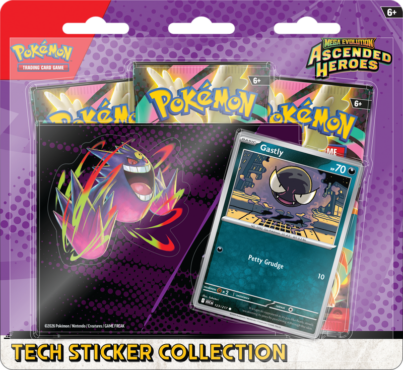Pokemon ME2.5 Ascended Heroes Tech Sticker Collection Gastly (EN) (2026-01-30)