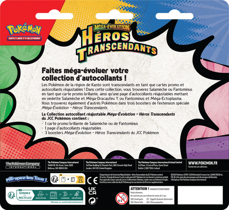Pokemon ME2.5 Héros Transcendants Collection Autocollant Réajustable Salamèche (FR) (2026-01-30)