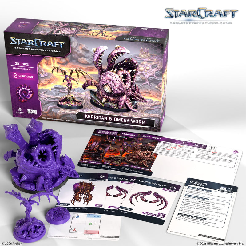 Starcraft Tabletop Miniatures Game: Zerg Kerrigan and Omega Wurm (ETA June)