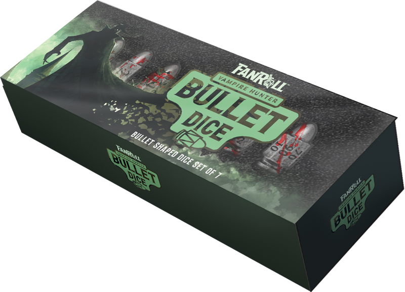 FanRoll: Resin 7 Poly Dice Set Bullet Vampire Hunter