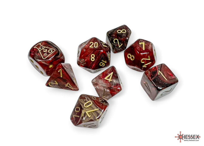 Chessex: Borealis 7-Die Set Polyhedral Cosmos/Gold (With Bonus Die)