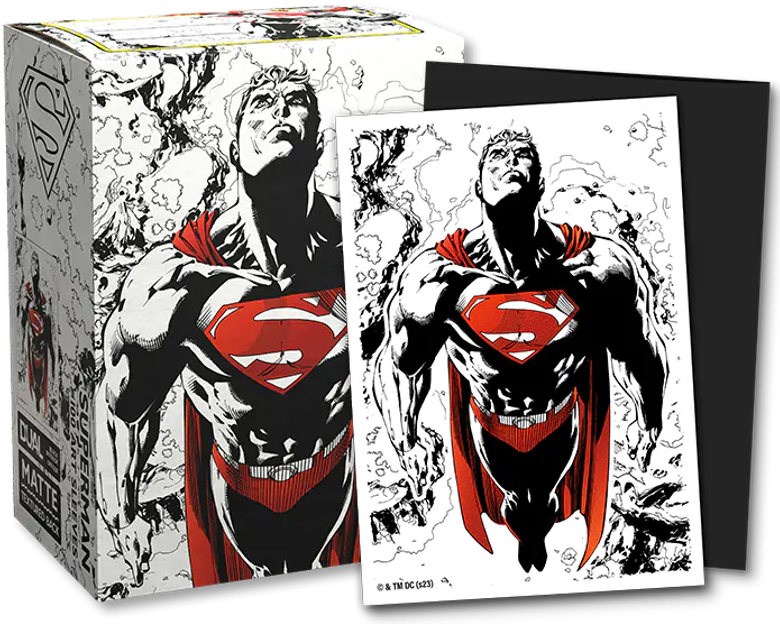 DRAGON SHIELD SLEEVES SUPERMAN CORE RED/WHITE 100CT