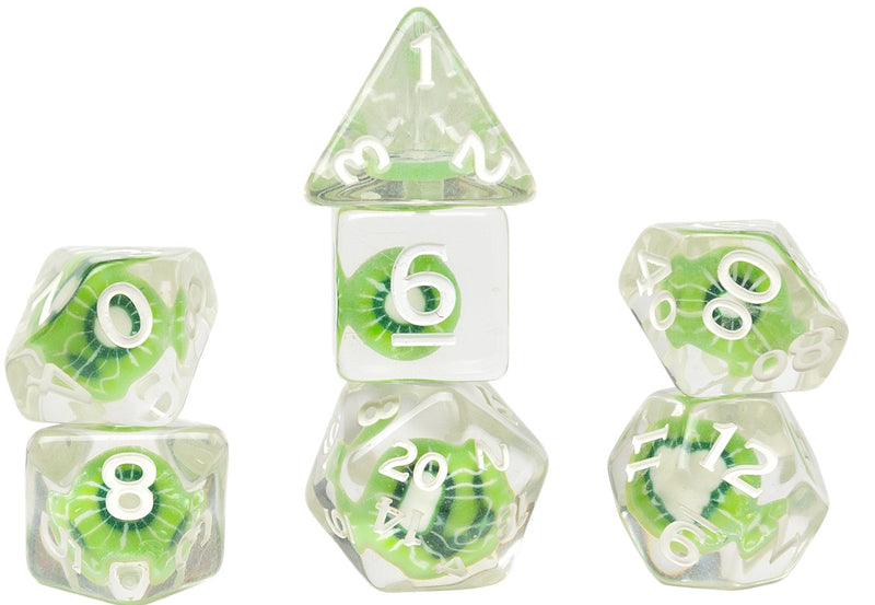 Sirius Dice: Fruit Slice Kiwi 7-Die Set