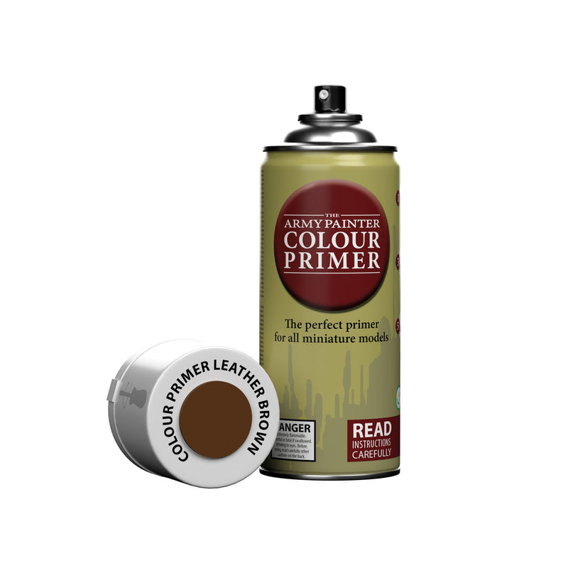 Army Painter - Apprêt couleur : marron cuir (400 ml) (Ne peut être expédié)
