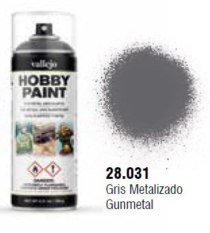 Vallejo: Aerosol Gunmetal (400ml) (Can't be shipped)