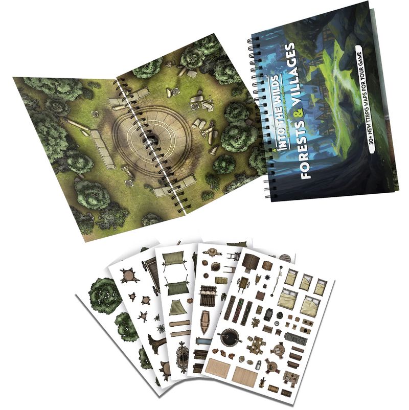 Livres de cartes de combat Into the Wilds : Forêts et villages