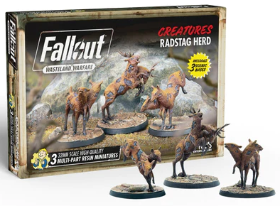 Fallout Wasteland Warfare: Creatures Radstag Herd