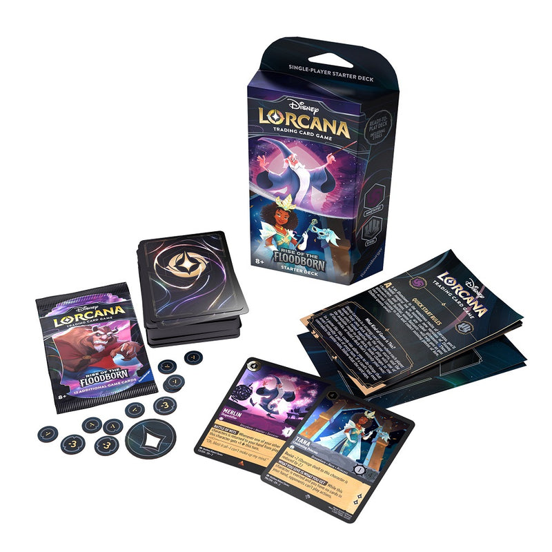 Disney Lorcana Rise of the Floodborn Starter Deck - Amethyst & Steel
