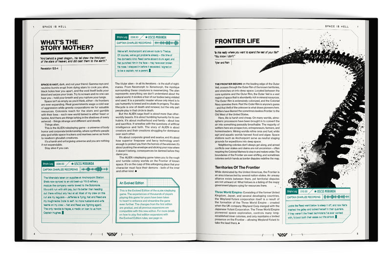 Alien JDR Édition Evolved Livre de Règles de Base Couverture Rigide (Anglais)