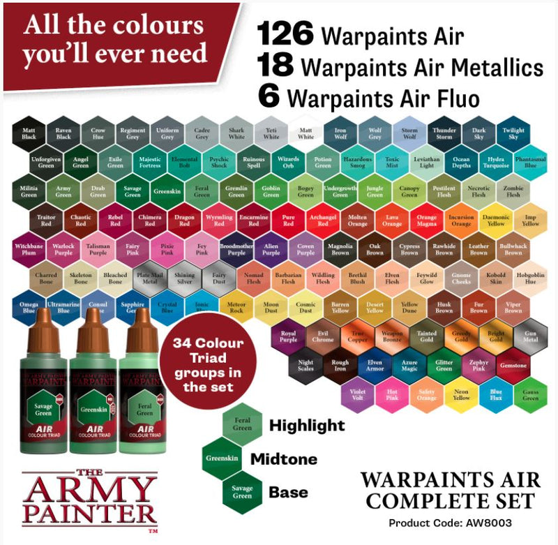 Warpaints Air Set complet - 126 couleurs