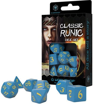 Classic Runic Dice Set: Blue/Yellow