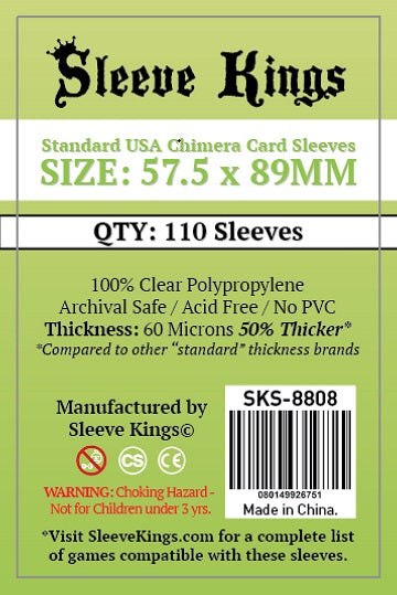 SK STANDARD USA CHIMERA SLEEVES 57.5MMX89MM 110CT