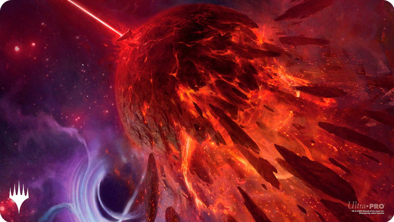 UP Tapis de Jeu MTG Aux Portes des Éternités Terre Mythique Rouge