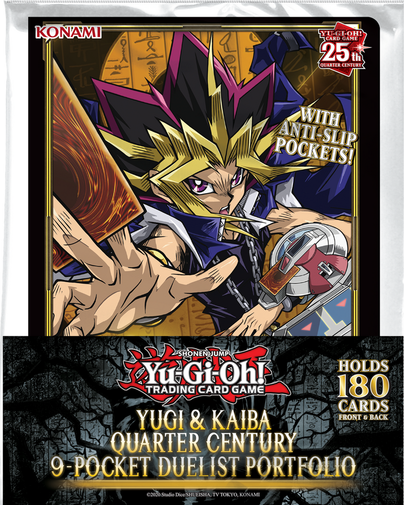 YGO YUGI/KAIBA QUARTER CENTURY 9PKT PORTFOLIO