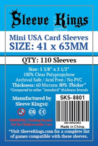 SK MINI USA SLEEVES 41MM X 63MM 110CT