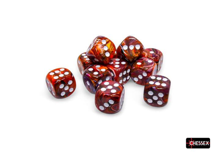 Chessex: Festive 12d6 Symphony/White 16mm