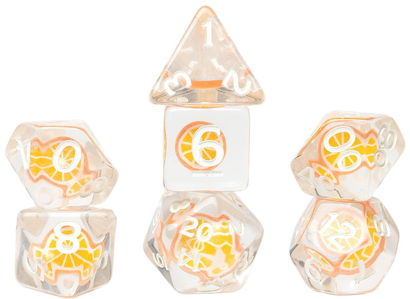 Sirius Dice: Fruit Slice Orange 7-Die Set