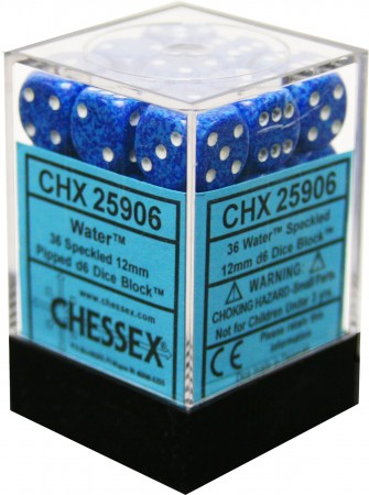Chessex: Eau mouchetée 36D6 12 mm