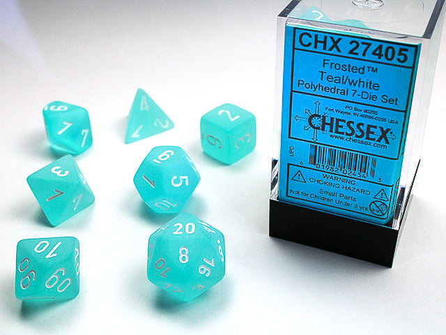 Chessex: Frosted 7-Die Set Teal/White