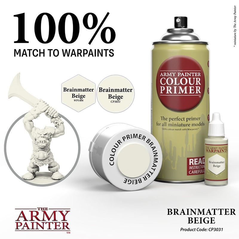 Army Painter - Colour Primer: Brainmatter Beige Spray (400ml) (Cannot be shipped)