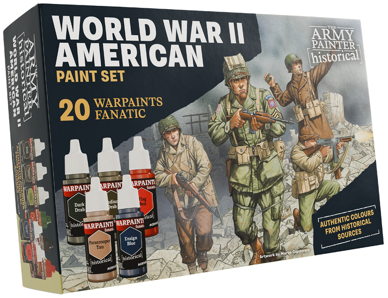 Army Painter : Coffret de peintures historiques américaines de la Seconde Guerre mondiale