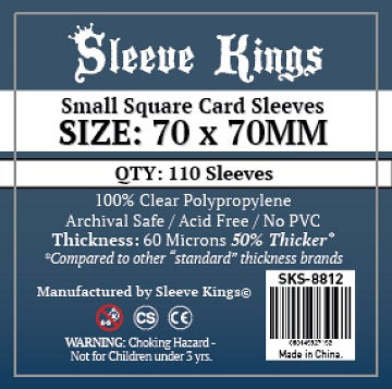 SK Small Square Sleeves 70mm x 70mm 110ct