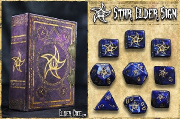 ELDER DICE ASTRAL STAR ELDER SIGN BLUE SET