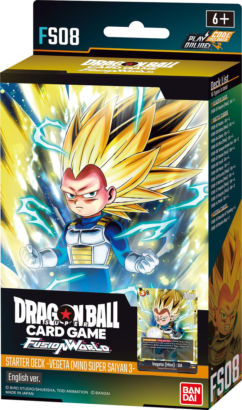 DBS Fusion World Starter Deck 8 Vegeta Mini Super Saiyan 