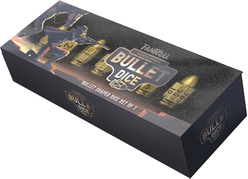 FanRoll: Resin 7 Poly Dice Set Bullet Gunslinger