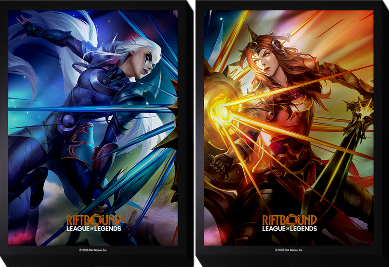 Riftbound League of Legends Vendetta Art Sleeves 100ct -  Diana vs Leona