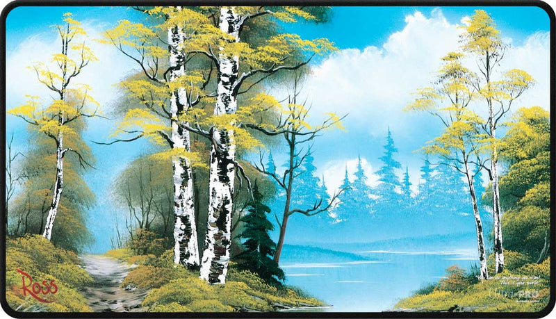 UP Playmat Bob Ross Lakeside Path Black Stitched