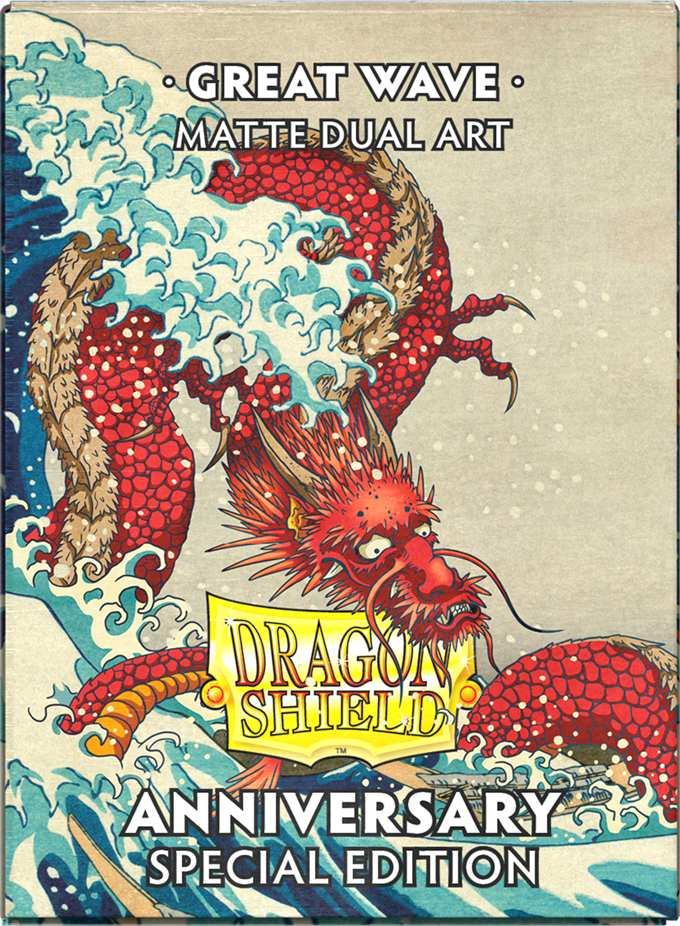 Manches de bouclier du dragon Dual Matte Great Wave 100CT