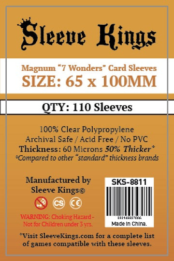 SK Magnum Sleeves 65mm x 100mm 110ct