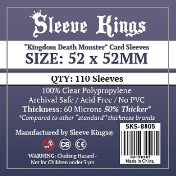SK 'KINGDOM DEATH MONSTER' SLEEVES 52MMX52MM 110CT