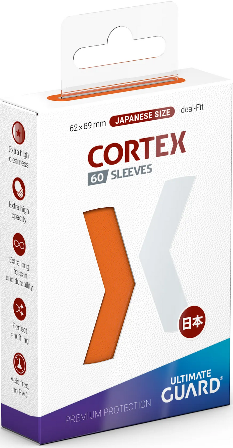 UG SLEEVES CORTEX JAPANESE SIZE GLOSSY ORANGE 60CT