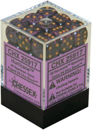 Chessex: Hurricane 36D6 moucheté 12 mm
