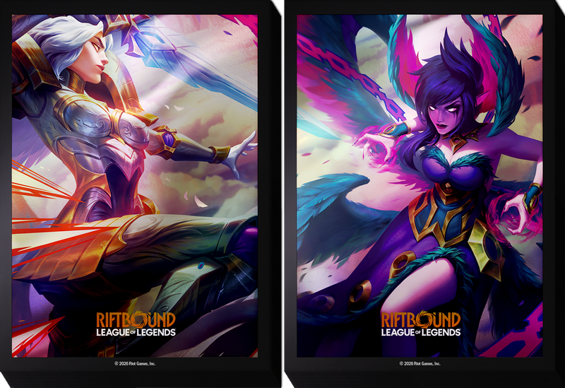 Riftbound League of Legends Vendetta Art Sleeves 100ct - Kayle vs Morgana
