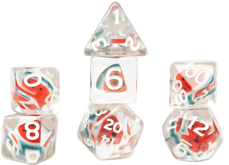 Sirius Dice: Fruit Slice Watermelon 7-Die Set