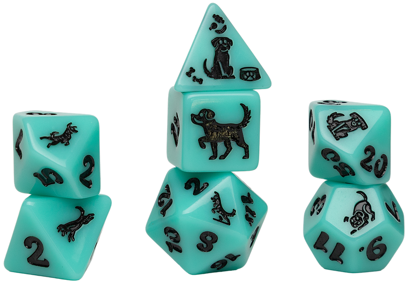 Sirius Dice: Animals Seafoam Shepherd 7-Die Set