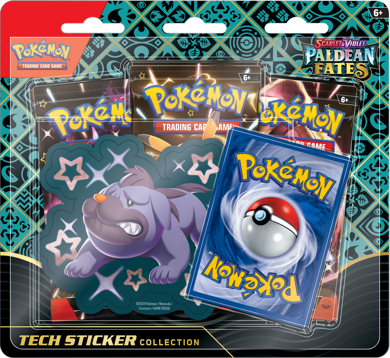 Pokemon SV4.5 Paldean Fates Tech Sticker Collection Maschiff