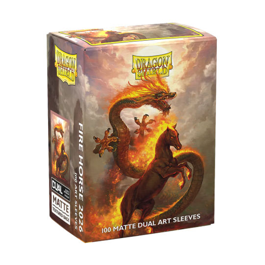 Dragon Shield Sleeves Dual Matte Fire Horse 100ct