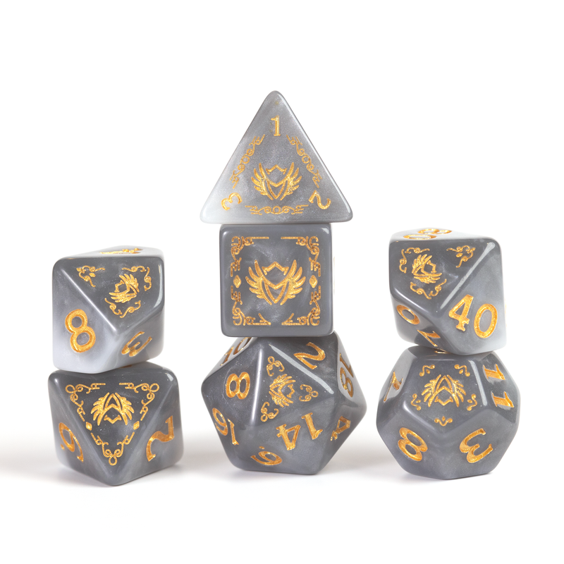 DND Adventure Dice Paladin: White / Grey