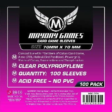 Mayday Standard Small Sqaure Sleeves 70mm x 70mm 100ct