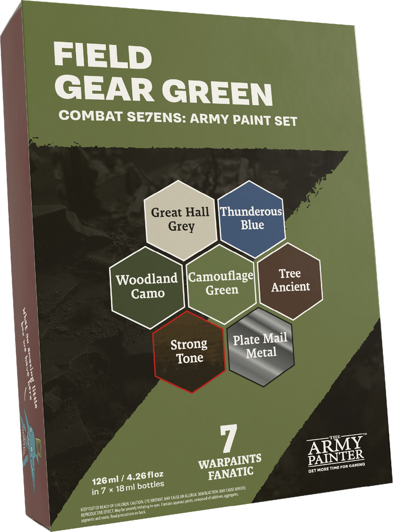Army Painter - Combat Se7ens: Field Gear Green Paint Set