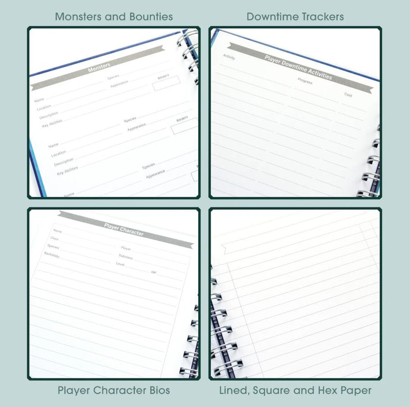 Roll & Play - Carnet de Quêtes pour Maître du Jeu de DnD Bleu (Anglais)