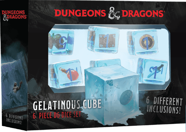 DND Gelatinous Cube 6 Piece D6 Dice Set
