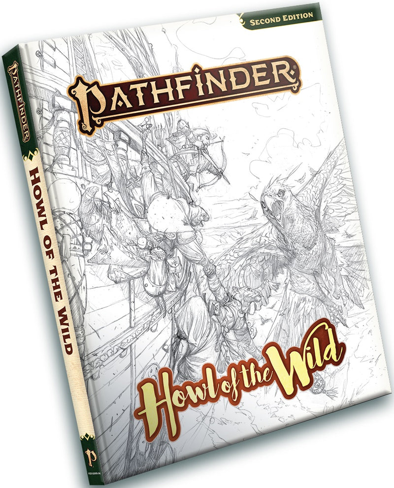Pathfinder RPG 2E Hurlement du vent Édition couverture croquis