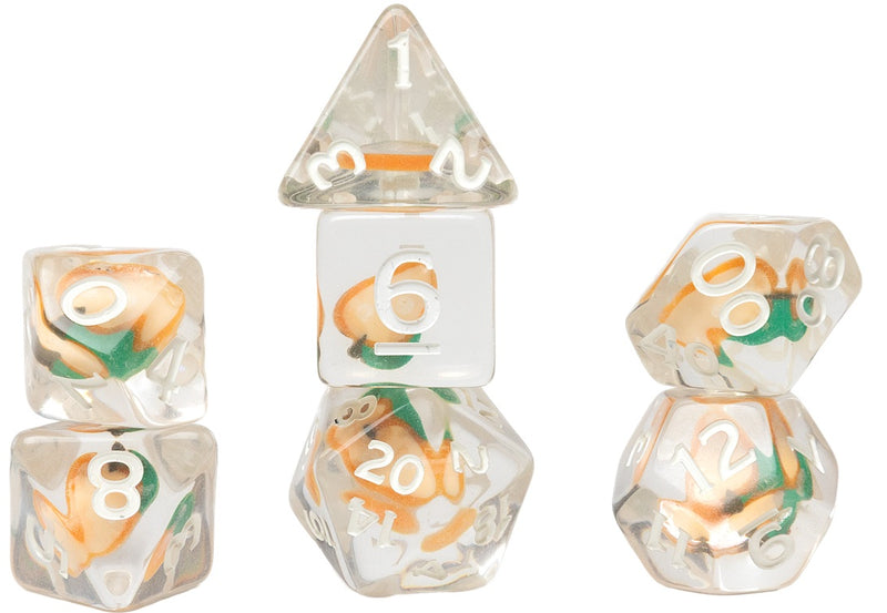 Sirius Dice: Fruit Slice Peach 7-Die Set