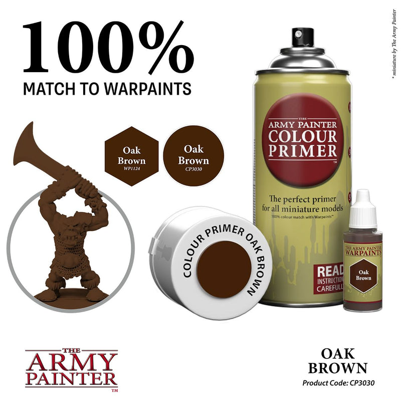Army Painter - Colour Primer: Oak Brown Spray (400ml) (Cannot be shipped)